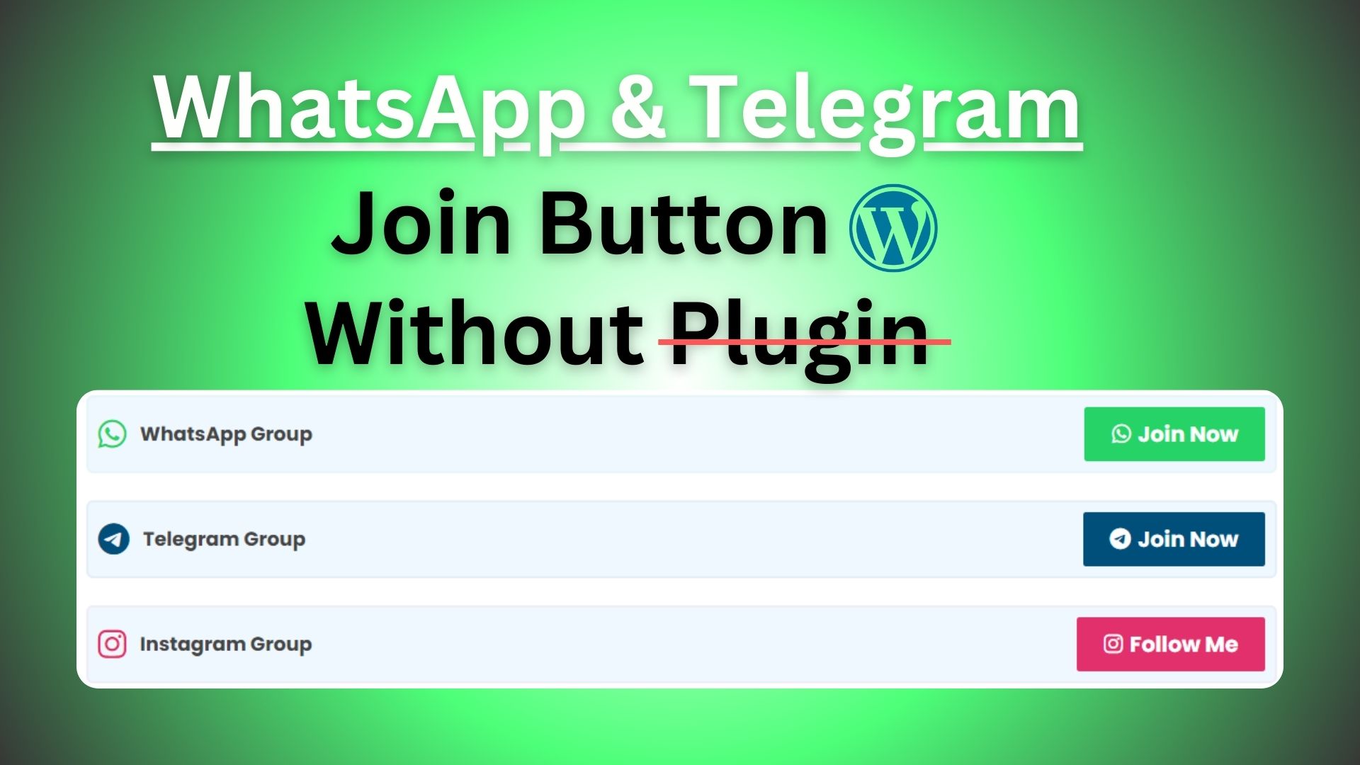 How to Add WhatsApp and Telegram Group Join Buttons in WordPress