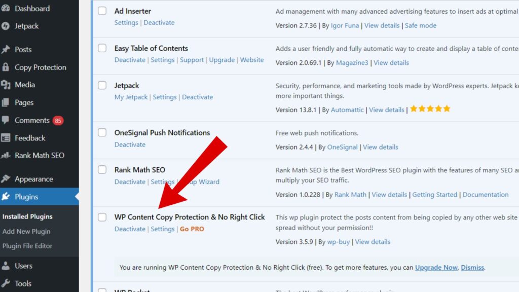 See plugin in the dashboard