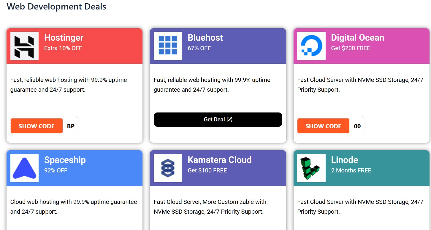 Exclusive Coupon & Deals Elementor Tamplet