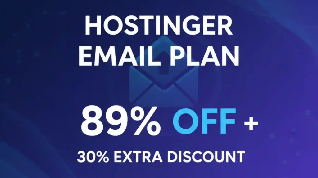 Hostinger Coupon Code for Email Plan 89% + 30% Extra Discount